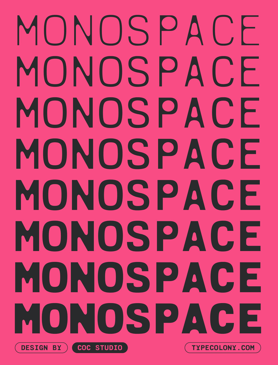 Typecolony - Brau Mono Font Specimen Poster