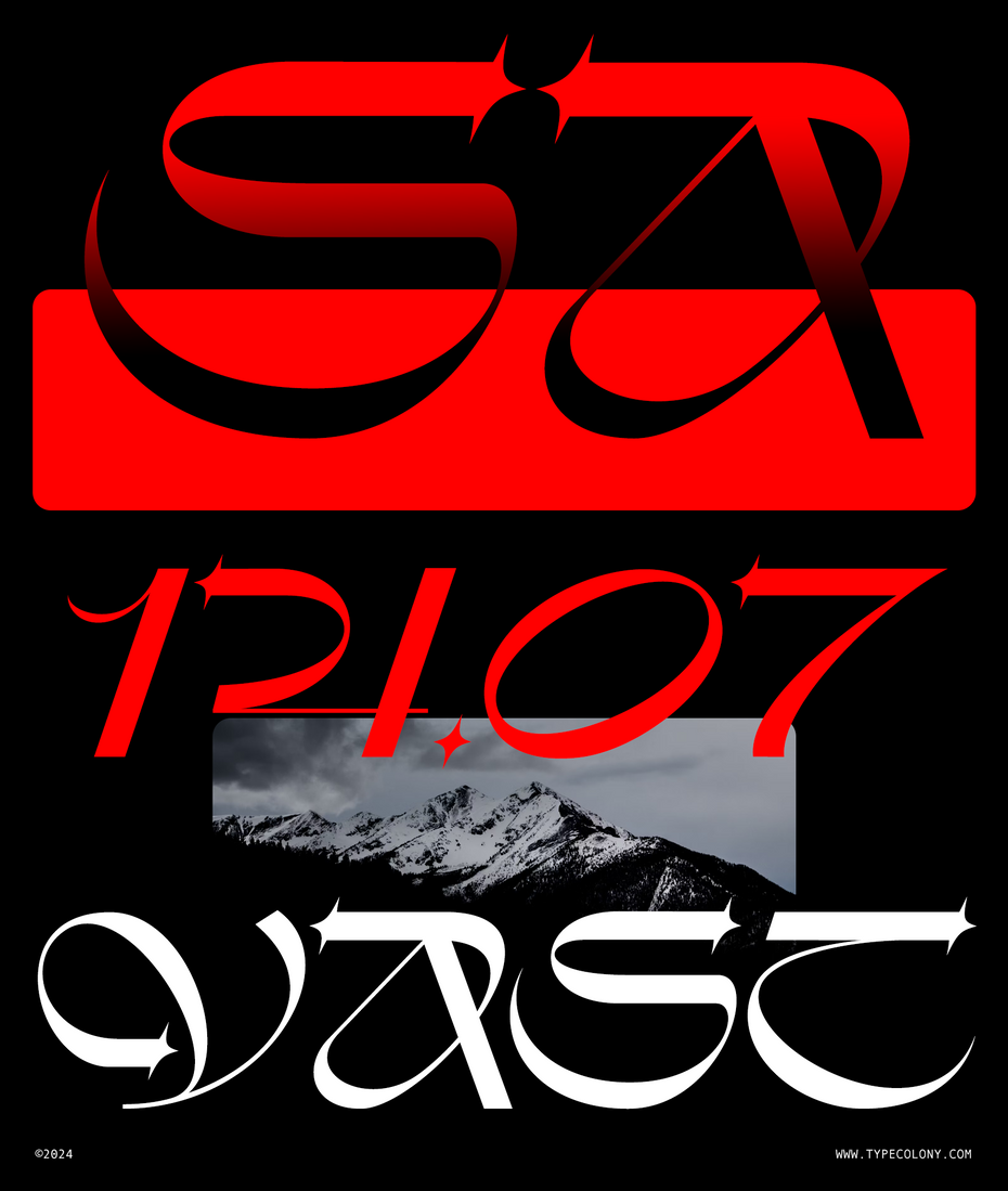 Typecolony - New Worth Font Y2K Poster Specimen
