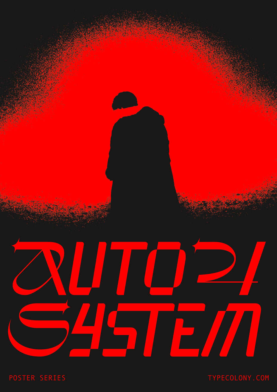 Typecolony - New Worth Font Y2K Film Poster Specimen