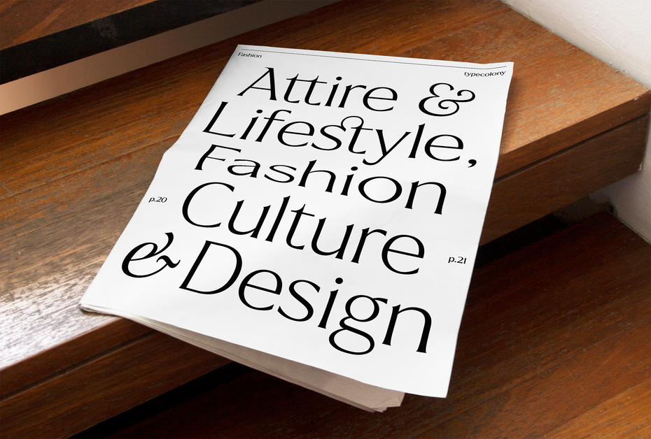 Wondest Serif Font Newspaper Specimen