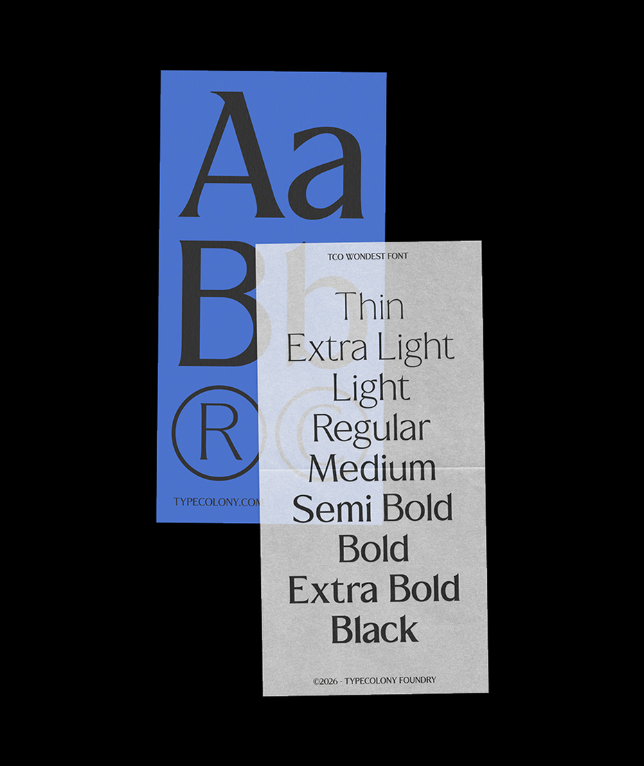 Wondest Serif Font Styles Speciment
